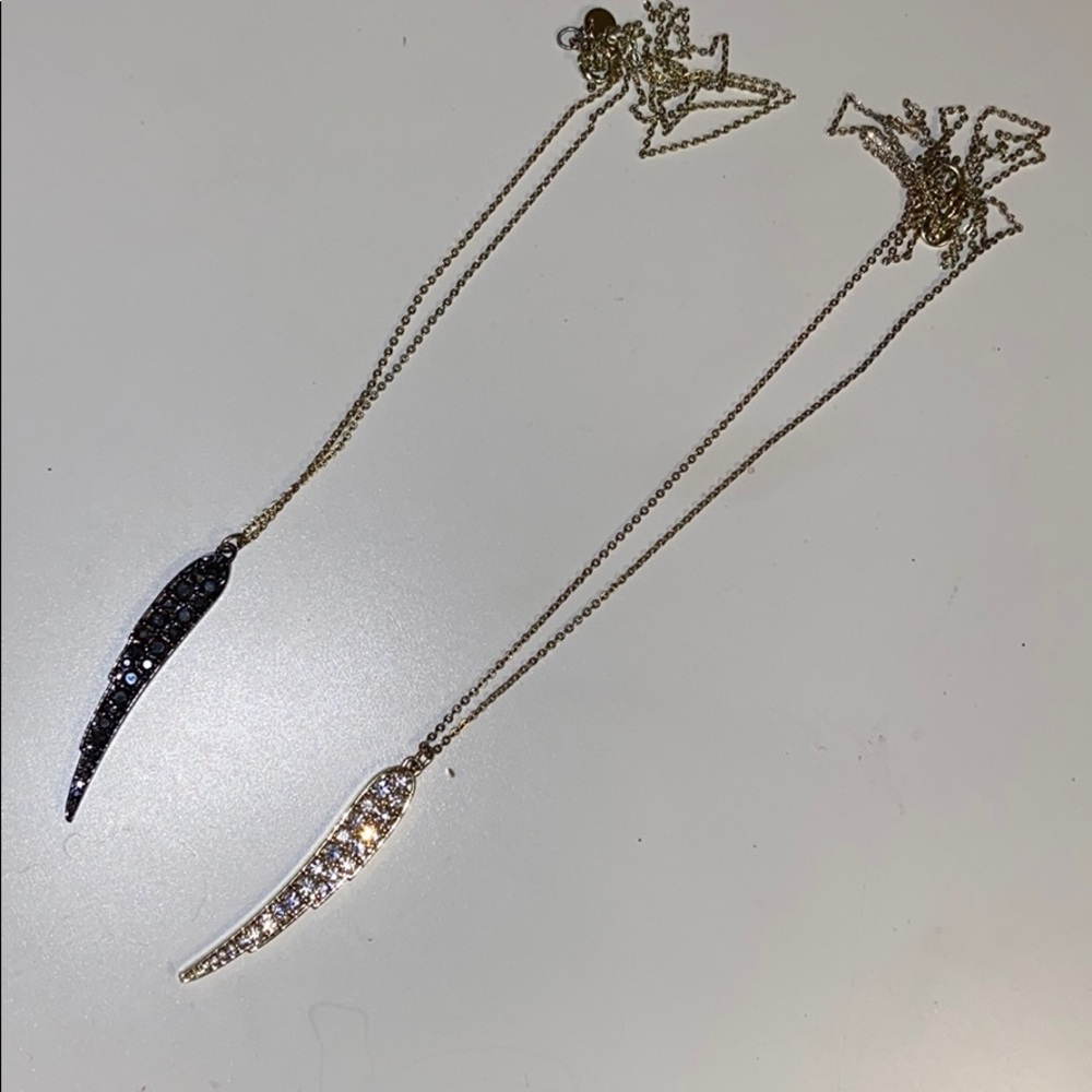 Naughty and Nice Victoria Secret necklaces.